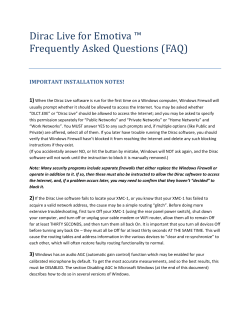 Dirac Live for Emotiva ™ Frequently Asked Questions (FAQ)