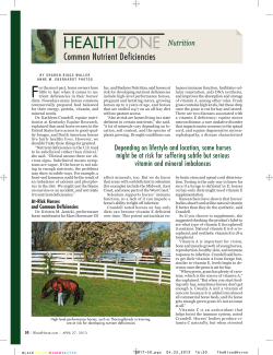 Common Nutrient Deficiencies