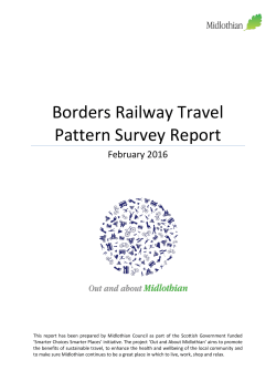 Borders Railway Travel Pattern Survey Report