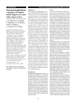 ic purpura of Walden - Clinical and Experimental Rheumatology