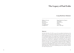 The Legacy of Paul Erdős