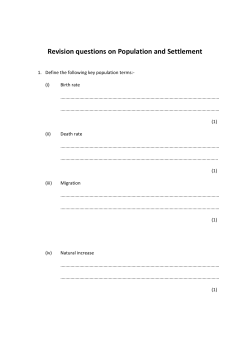 Practice questions on Population and Settlement