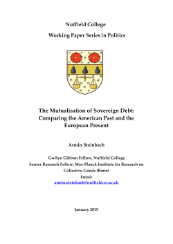 The Mutualisation of Sovereign Debt: Comparing