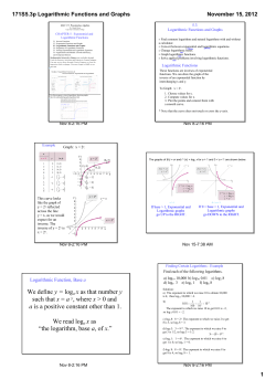 171S5.3p Logarithmic Functions and Graphs