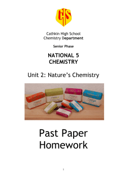 Past Paper Homework - Cathkin High School
