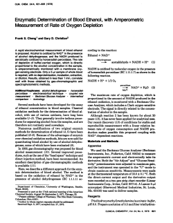 Enzymatic Determination of Blood Ethanol, with
