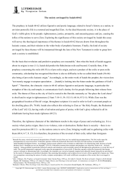 The society envisaged by Isaiah 60