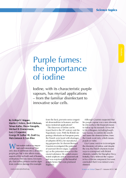 Purple fumes: the importance of iodine