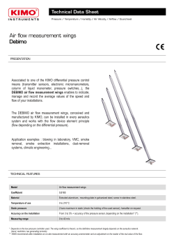 Air flow measurement wings Debimo