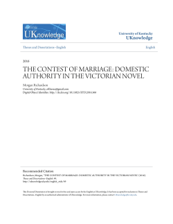 the contest of marriage: domestic authority in the victorian novel