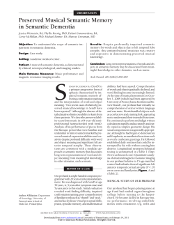 Preserved Musical Semantic Memory in