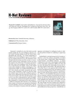 Soviet Leaders and Intelligence - H-Net