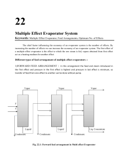 Multiple Effect Evaporator System