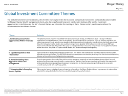 Global Investment Committee Themes