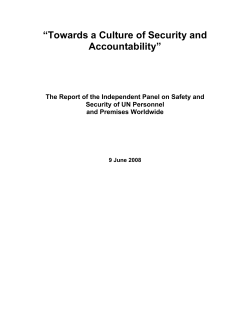 Towards a Culture of Security and Accountability
