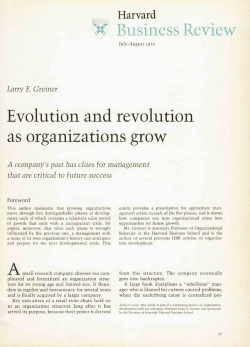 Business Review Evolution and revolution as organizations grow