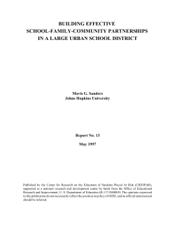 Report 13-Building Effective School-Family