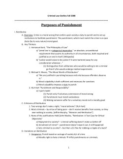 Purposes of Punishment