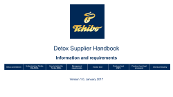 Detox Supplier Handbook - Tchibo Corporate Website
