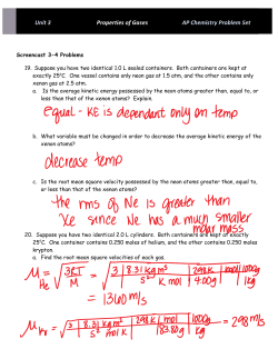 Unit 3 Properties of Gases AP Chemistry Problem Set