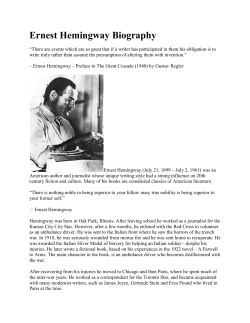 Ernest Hemingway Biography