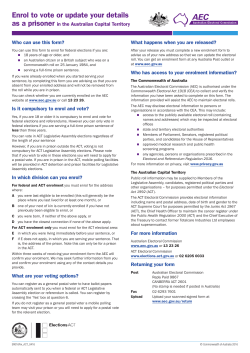 Prisoner enrolment form  - Australian Electoral Commission