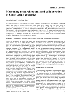 Measuring research output and collaboration in South Asian countries