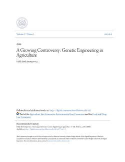 A Growing Controversy: Genetic Engineering in