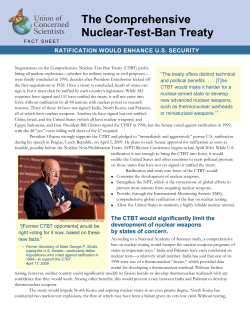 The Comprehensive Nuclear-Test-Ban Treaty