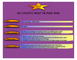 KEY CONCEPTS ABOUT THE PUNIC WARS