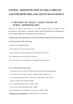 9.public administration of great britain and northern ireland and its