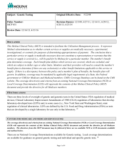 MCP-051 Genetic Testing