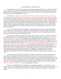 Did God Manifest in a Physical Form? Does the bible ever show God