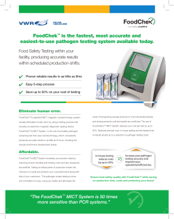 FoodChek&trade; is the fastest, most accurate and easiest-to-use