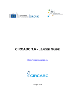 Leader guide - CIRCABC