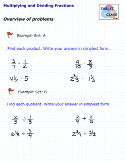 Overview of problems