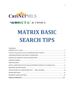 matrix basic search tips