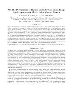 On The Performance of Human Visual System Based