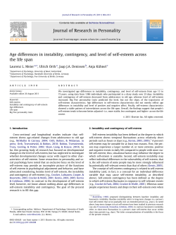 Age differences in instability, contingency, and level