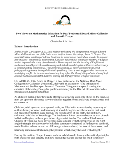 Two Views on Mathematics Education for Deaf Students: Edward