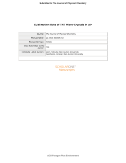Sublimation Rate of TNT Micro-Crystals in Air