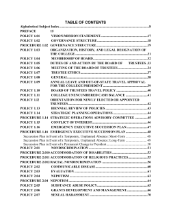 TABLE OF CONTENTS - Labette Community College