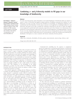 Combining and diversity models to fill gaps in our knowledge of