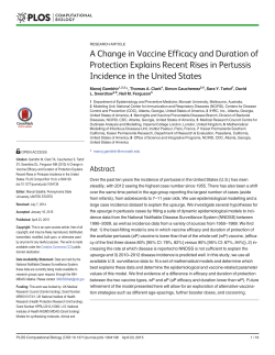 A Change in Vaccine Efficacy and Duration of Protection Explains