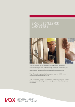 Basic job skills for carpenters