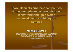 Determination of toxic elements and their compounds at nano and