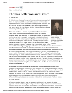 Thomas Jefferson and Deism