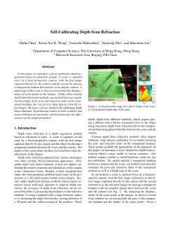 Self-Calibrating Depth from Refraction