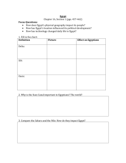 Egypt Chapter 16, Section 1