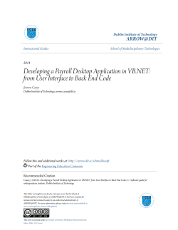 Developing a Payroll Desktop Application in VB.NET: from User